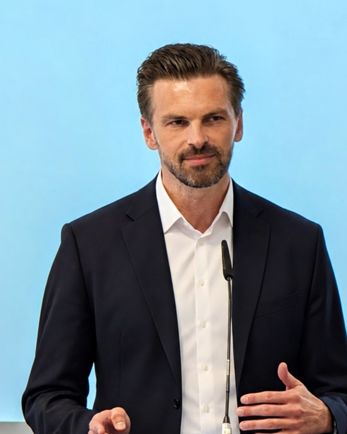 Martin Böhme bei einer Rede